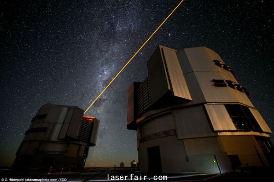光束在高空生成的假星，可以用來校正受空氣騷動干擾的圖像，形成更加清晰的圖片